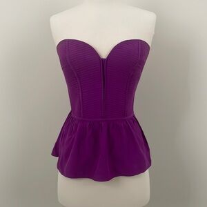 CORSET TOP 100% silk purple top by Parker.  Good condition